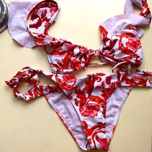Floral Bathing Suit Set
